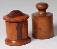 Lot 155 - A Victorian lignum vitae string box and cover,...