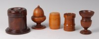Lot 161 - A 19th century lignum vitae tobacco jar and...