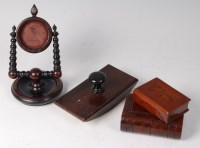 Lot 163 - A 19th century mahogany pocket watch holder,...
