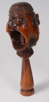 Lot 170 - A 19th century yew wood novelty Mr Punch...