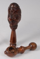Lot 171 - A 19th century yew wood novelty Mr Punch nut...