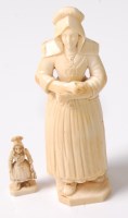 Lot 187 - A circa 1900 Flemish carved ivory figure of a...