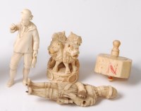 Lot 188 - A circa 1900 Dieppe(?) ivory figure of a...