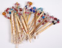 Lot 189 - A collection of Victorian lace bobbins, to...