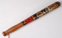 Lot 193 - A Victorian police truncheon, polychrome...