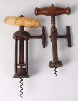 Lot 204 - A 19th century steel corkscrew, stamped...