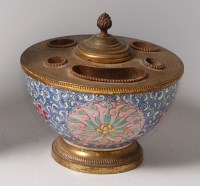 Lot 212 - A late 19th century Chinese porcelain inkstand,...