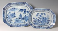 Lot 219 - An 18th century Chinese export blue and white...