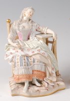 Lot 2055 - A late 19th century Meissen porcelain figure...