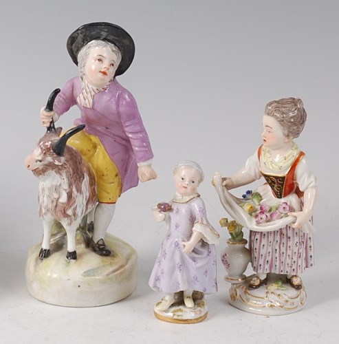 Lot 2059 - A 19th century Dresden porcelain figure,...