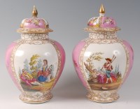 Lot 2064 - A pair of late 19th century Dresden porcelain...
