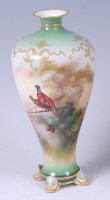 Lot 2070 - A Worcester Hadley ware vase, of shouldered...
