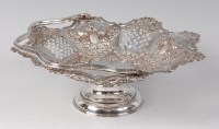 Lot 2096 - A late Victorian silver pedestal basket,...