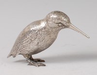 Lot 2100 - A Garrard & Co silver snipe, with naturalistic...