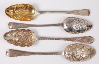 Lot 2103 - A pair of late Georgian silver tablespoons,...