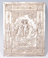 Lot 2117 - A Continental repousee decorated white metal...