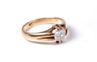 Lot 2170 - A single stone diamond ring, the round...