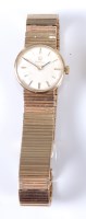 Lot 2181 - An Omega lady's 9ct gold cased bracelet watch,...