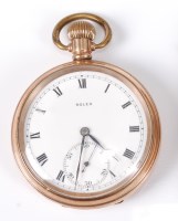 Lot 2183 - A gents Rolex gold plated pocket watch, having...