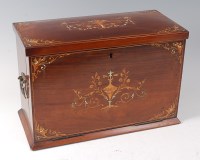 Lot 2194 - A late Victorian inlaid rosewood fitted...