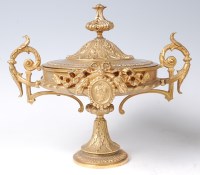 Lot 2197 - A late 19th century ormolu pedestal bowl and...