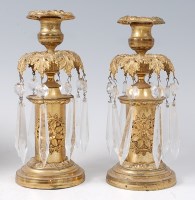 Lot 2198 - A pair of late 19th century gilt brass...