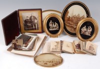 Lot 2207 - Photographic ephemera, to include; portrait...