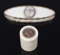 Lot 2232 - An ivory trinket box and another trinket box,...