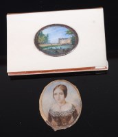 Lot 2234 - A 19th century oval portrait miniature and...