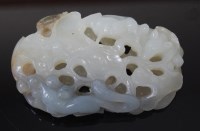 Lot 2265 - A 19th century Chinese pale jade carving, of...