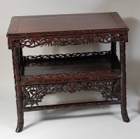 Lot 2274 - A 19th century Chinese ''rosewood'' two-tier...