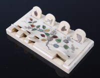 Lot 2280 - A Japanese Meiji period ivory whist or game...