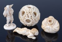 Lot 2282 - A circa 1900 Chinese Canton carved ivory...