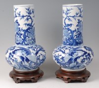 Lot 2286 - A pair of Chinese porcelain blue and white...