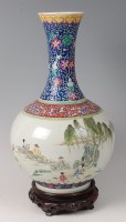 Lot 2293 - A Chinese porcelain famille vert vase,...