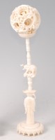 Lot 2308 - An early 20th century Chinese carved ivory...