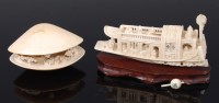 Lot 2312 - A Japanese Meiji period carved ivory clam...