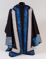 Lot 2333 - A Chinese finely woven silk and embroidered...