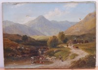 Lot 2347 - George Shalders (1826-1873) - Cattle watering...