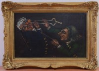 Lot 2414 - 19th century school - The Quack Dentist, oil...