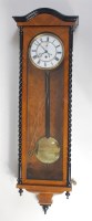 Lot 2422 - A circa 1900 walnut cased Vienna wall clock,...