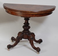 Lot 2446 - A Victorian figured walnut and satinwood...