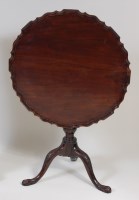 Lot 2453 - A George III mahogany tilt-top pedestal tripod...