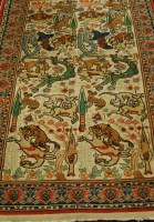 Lot 2462 - A Persian Anatolian rug, the cream ground...