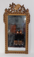 Lot 2485 - An 18th century giltwood and gesso wall mirror,...