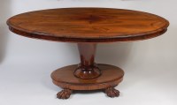 Lot 2487 - A George IV rosewood pedestal loo table,...