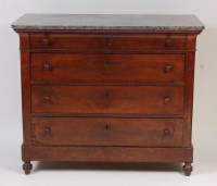 Lot 2510 - A 19th century French mahogany commode, having...