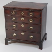 Lot 2512 - An early George III mahogany chest, the top...