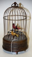 Lot 14 - A reproduction birdcage automata, h.28cm