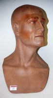 Lot 17 - A late 20th century resin male bust